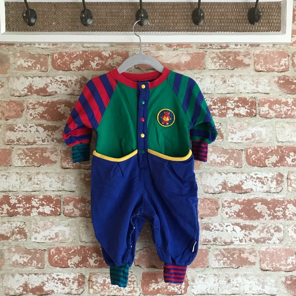 Gymboree Green and Blue Colorblock One-Piece